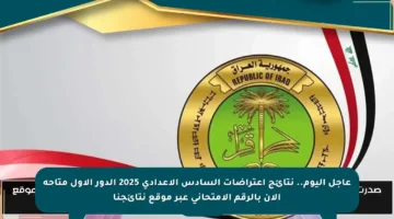 عاجل اليوم.. نتائج اعتراضات السادس الإعدادي 2025 الدور الأول متاحة الآن بالرقم الامتحاني عبر موقع نتائجنا